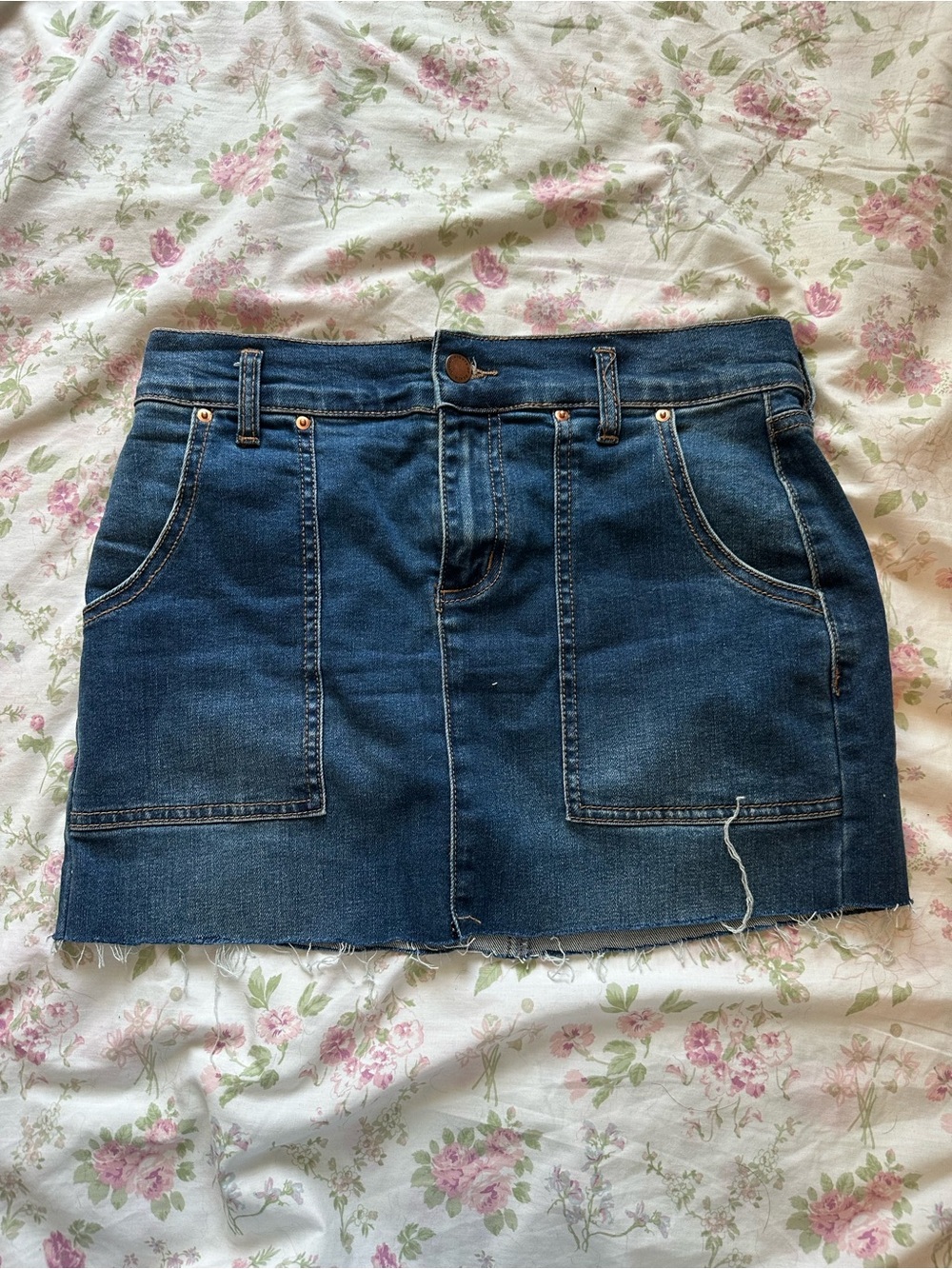jean mini skirt